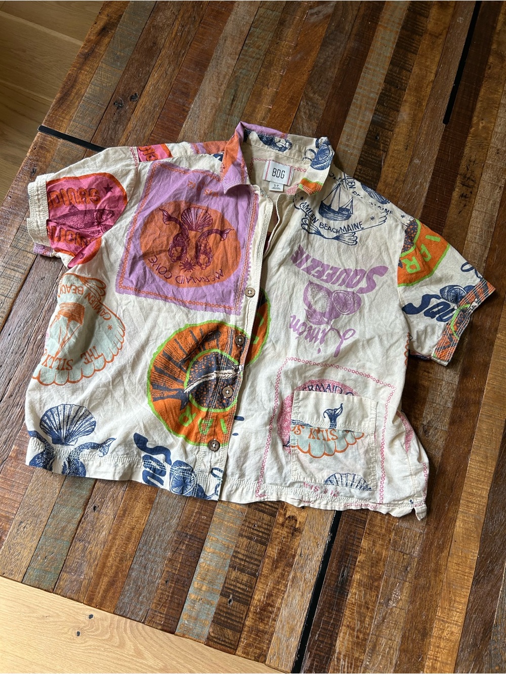 BDG Del Rey Souvenir Botton Down from Urban Outfitters